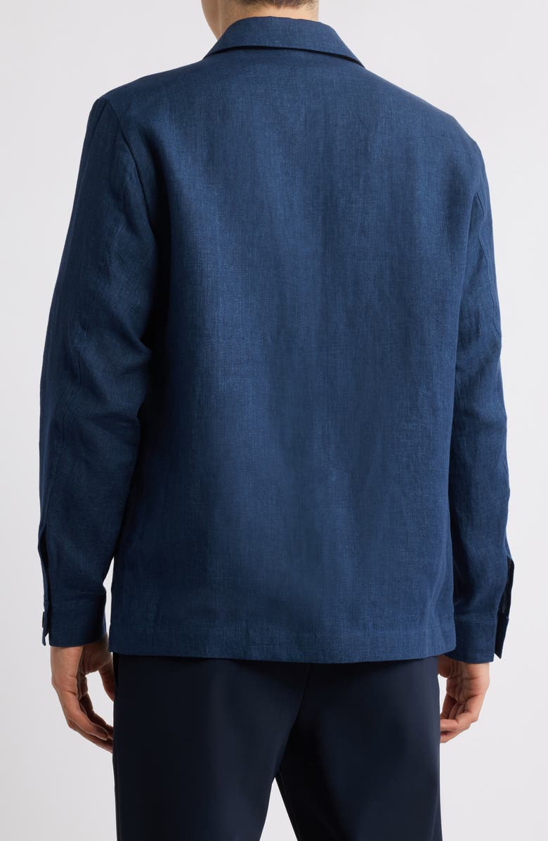 BOSS Carper Linen Jacket, Alternate, color, Dark Blue