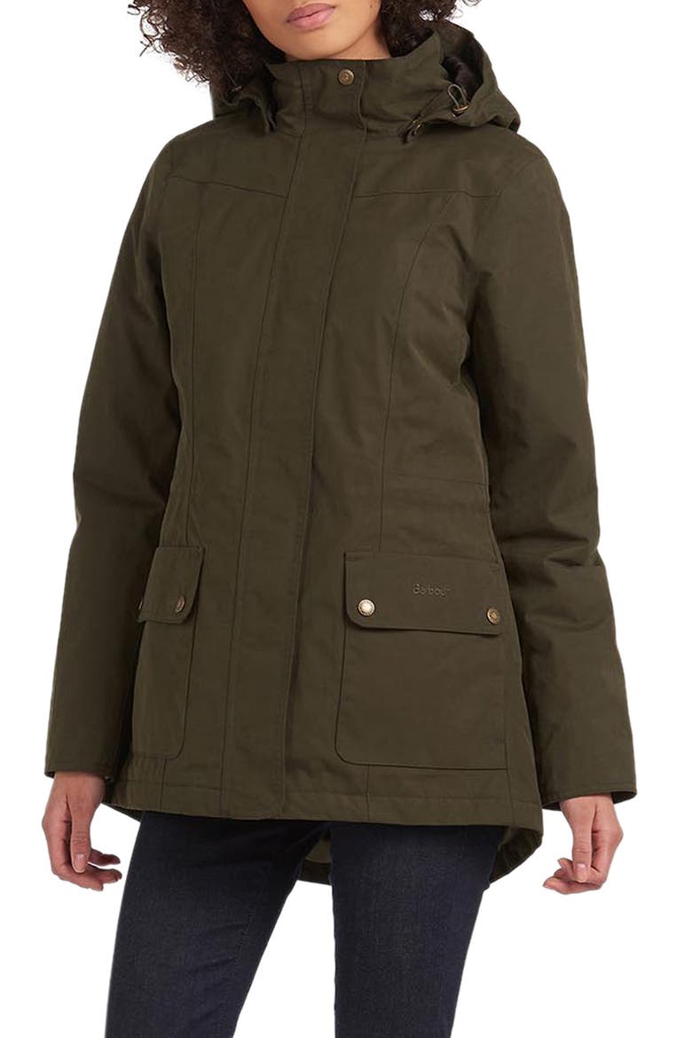 Lockwood Waterproof Hooded Jacket, Main, color, OLIVE/ CLASSIC