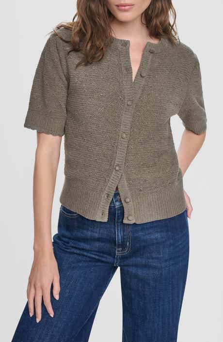 Chenille Short Sleeve Cardigan