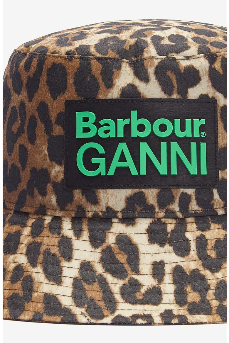 Waxed Cotton Bucket Hat, Alternate, color, LEOPARD PRINT