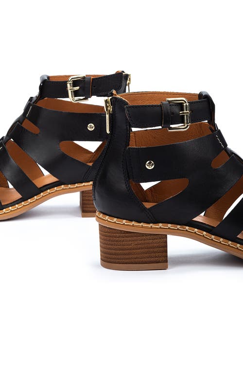 Pikolinos Blanes Cage Sandal In Black