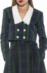 Alexia Admor Aurelia Cropped Plaid Blazer