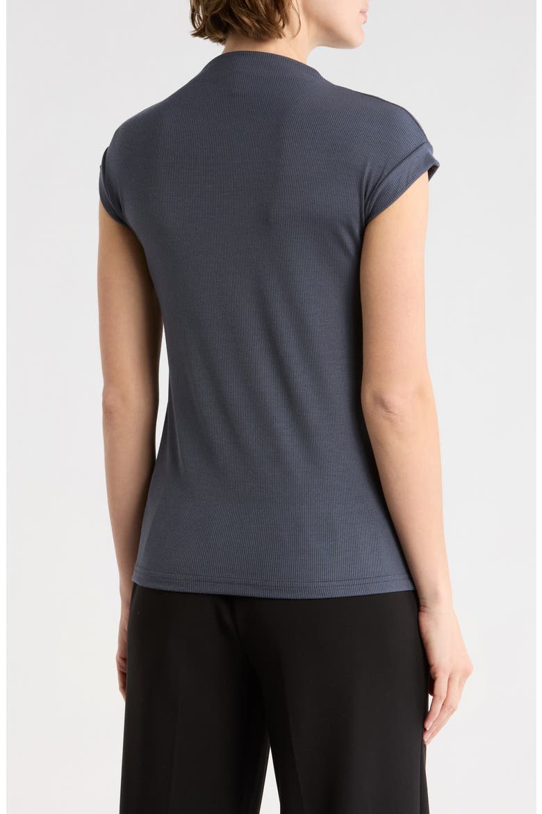 Mock Neck Rib Knit Top, Alternate, color, SLATE BLUE