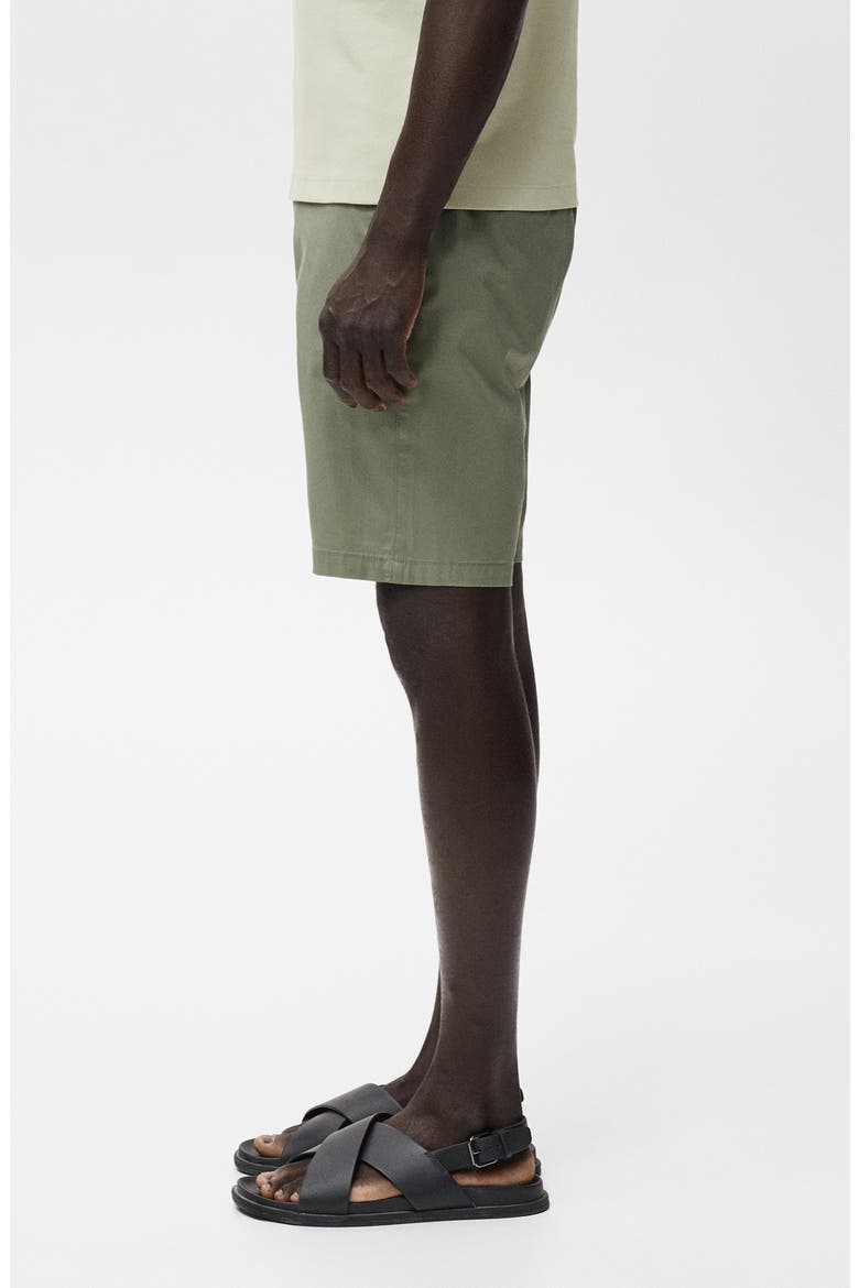 Flat Front Stretch Cotton Bermuda Shorts, Alternate, color, GREEN