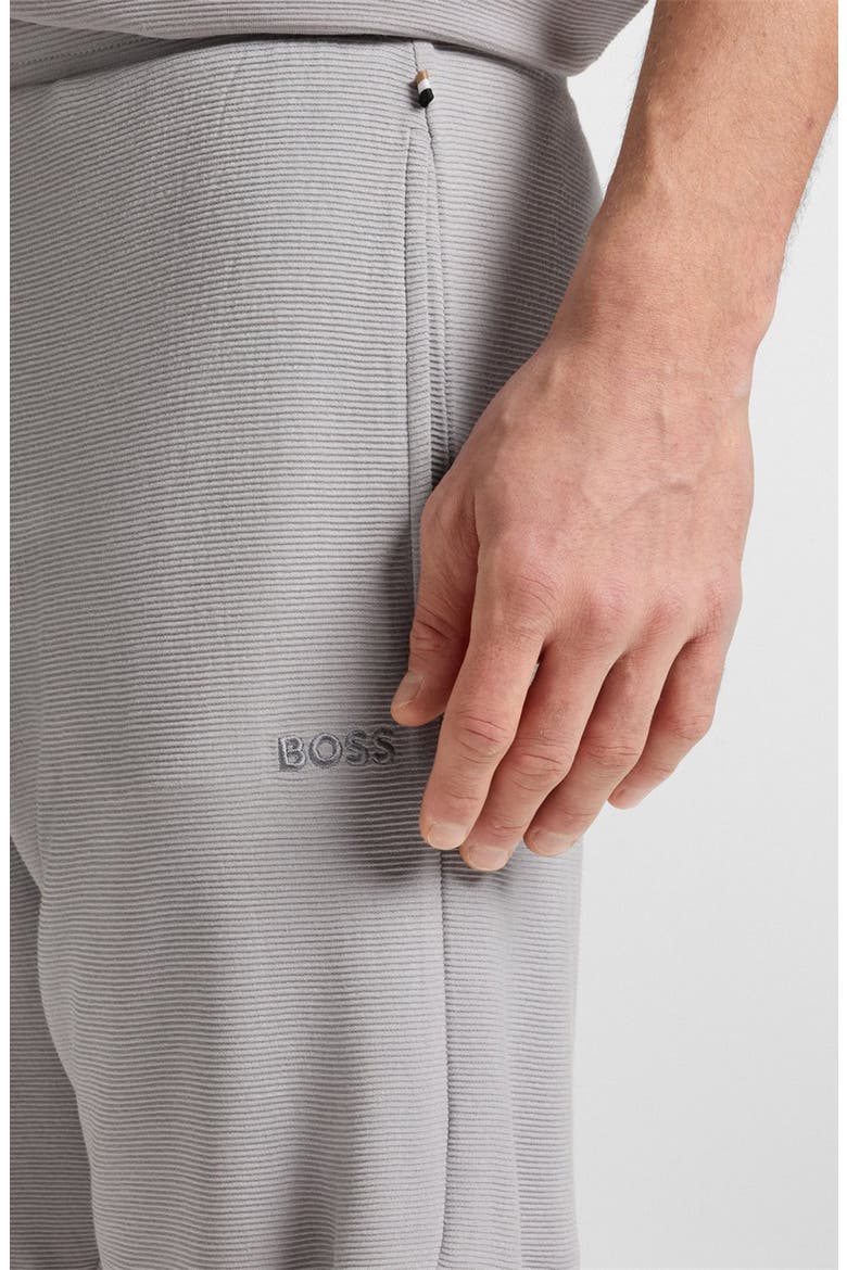 Ribbed Knit Pajama Shorts, Alternate, color, LIGHT/ PASTEL GREY