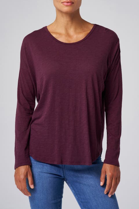 Slub Jersey Relaxed Long Sleeve Tee