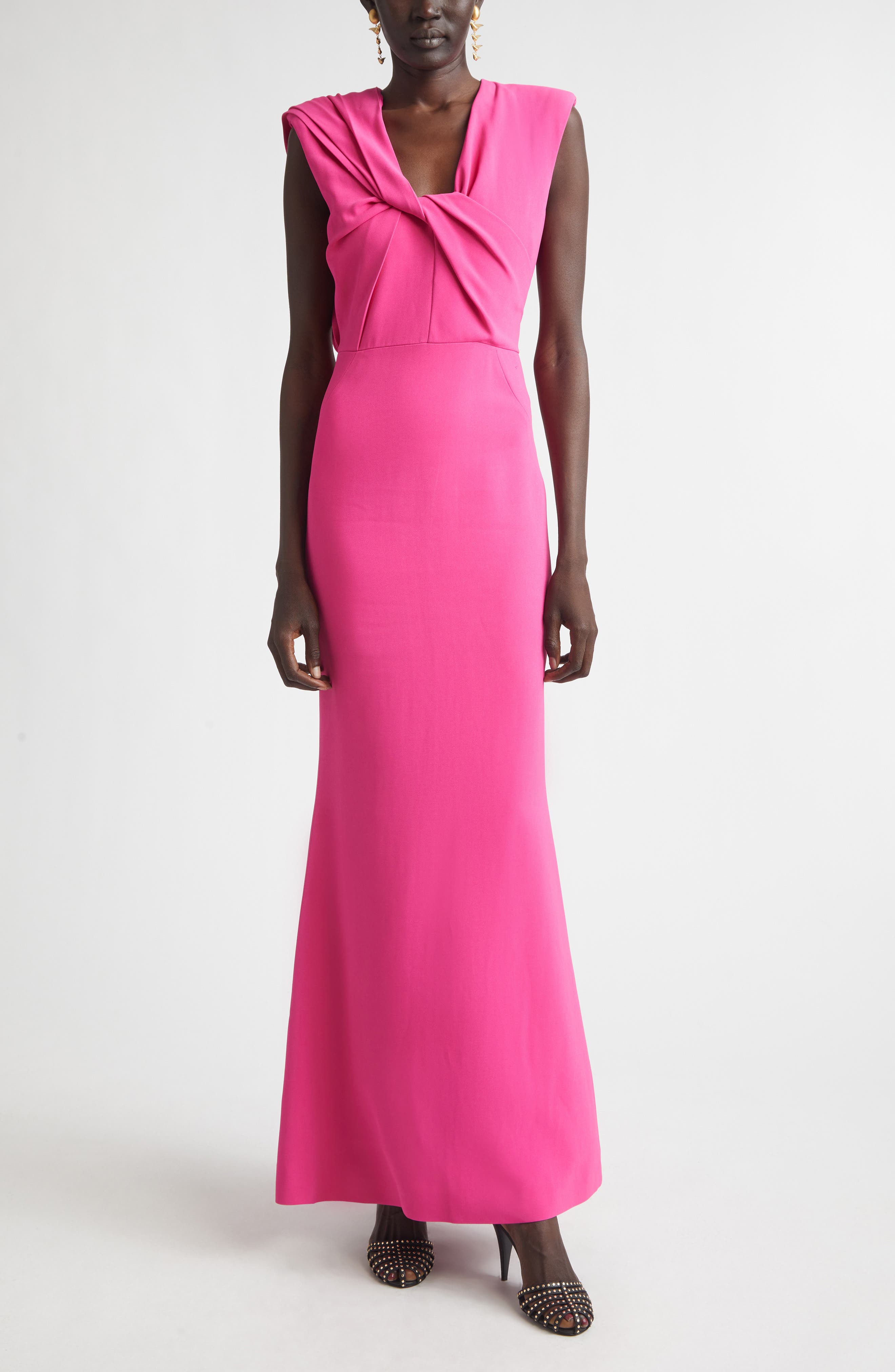 Draped Cady Gown