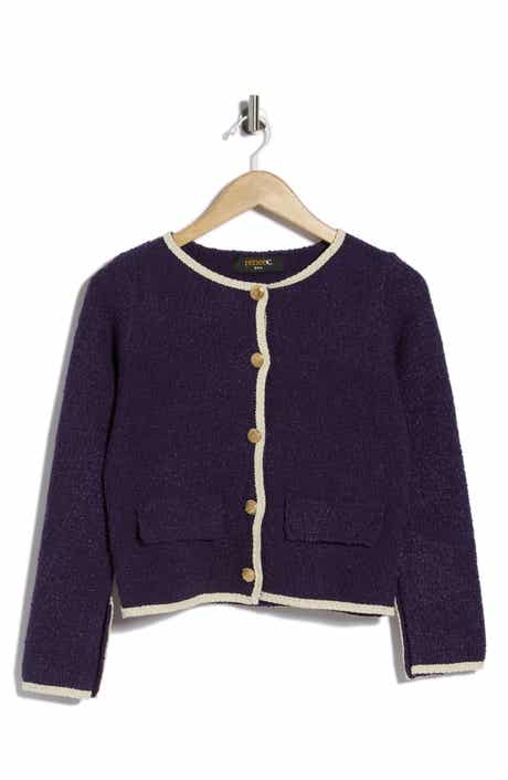 Contrast Trim Cardigan
