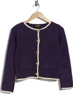 Renee C Contrast Trim Cardigan