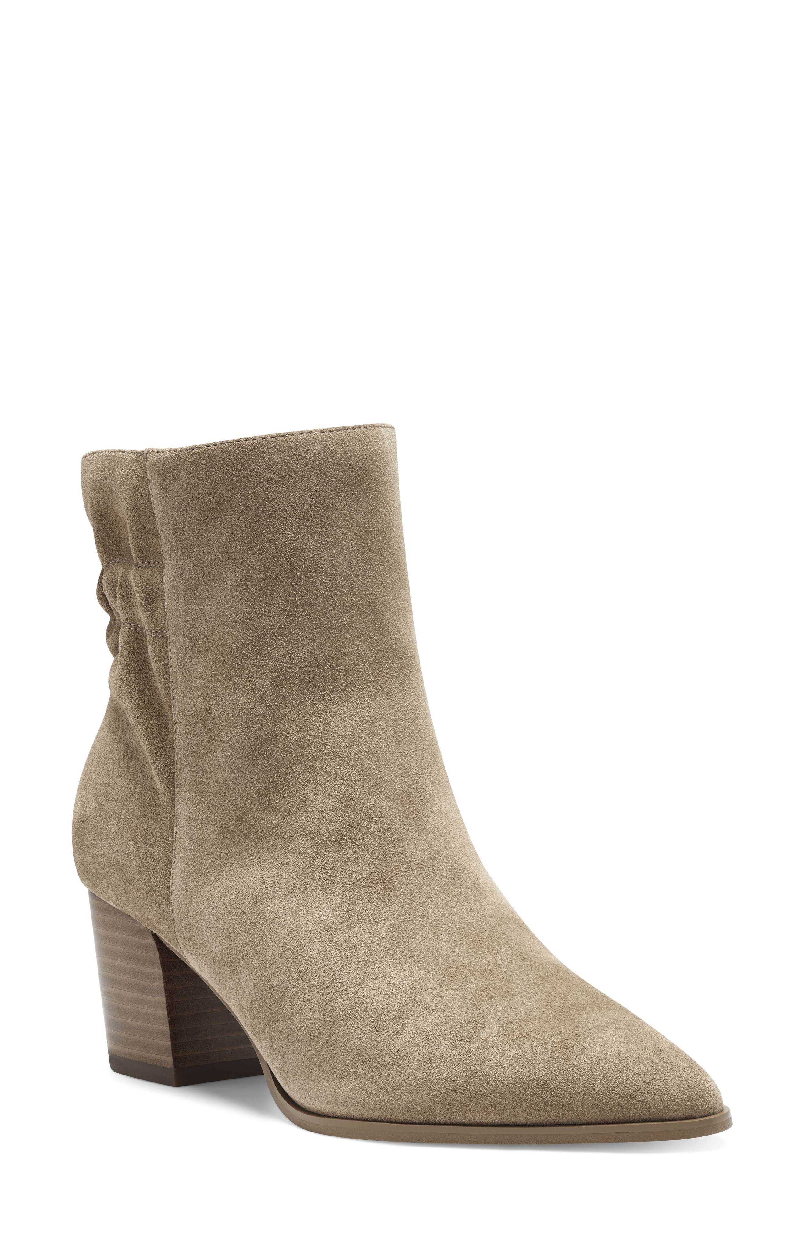 Maeryn Pointed Toe Bootie, Main, color, HONEY SUEDE