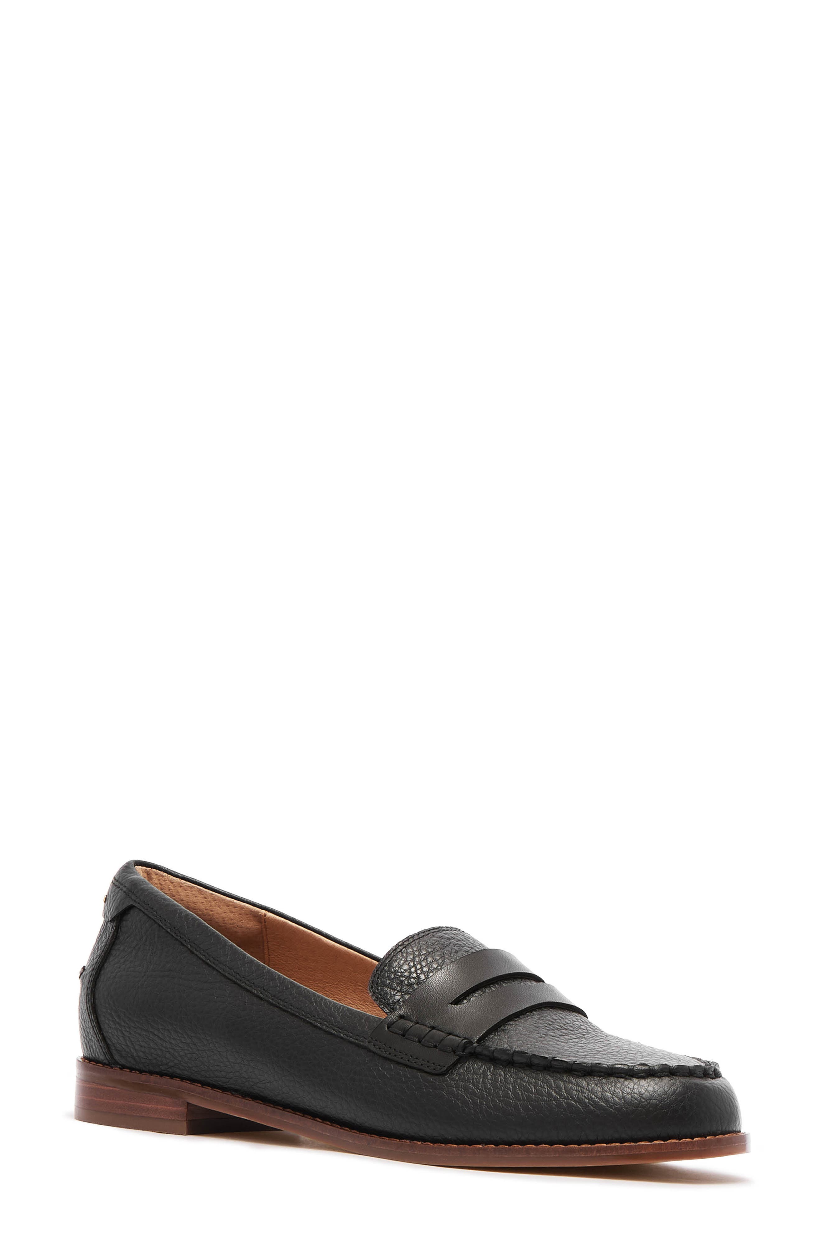 FRANKIE4 Franklin Penny Loafer, Main, color, Black Tumbled