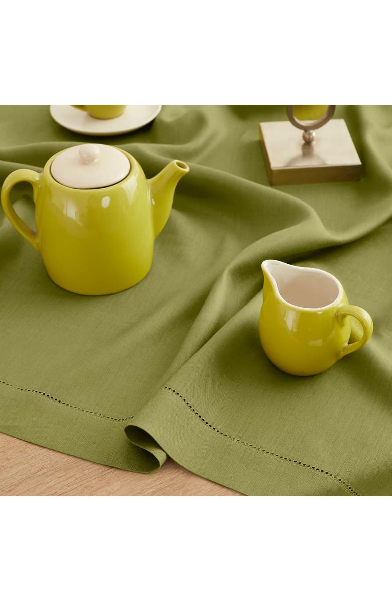 Solino Home Linen Dinner Napkins - Classic Hemstitch, Alternate, color, Avocado