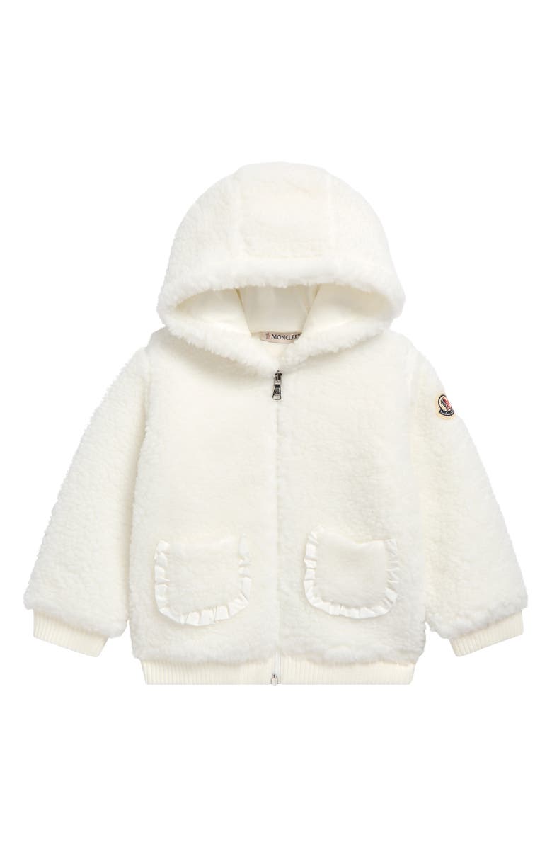Moncler Kids' Teddy Fleece Hooded Jacket, Main, color, 