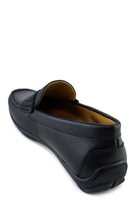 Marc Joseph New York Hamilton Place  Leather Penny Driver Loafer, Alternate, color, Black Grainy