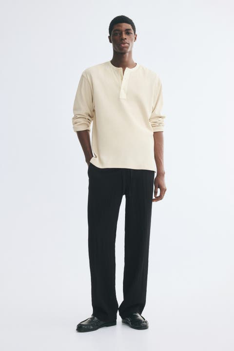 Relaxed-fit Crinkled Drawstring Pants
