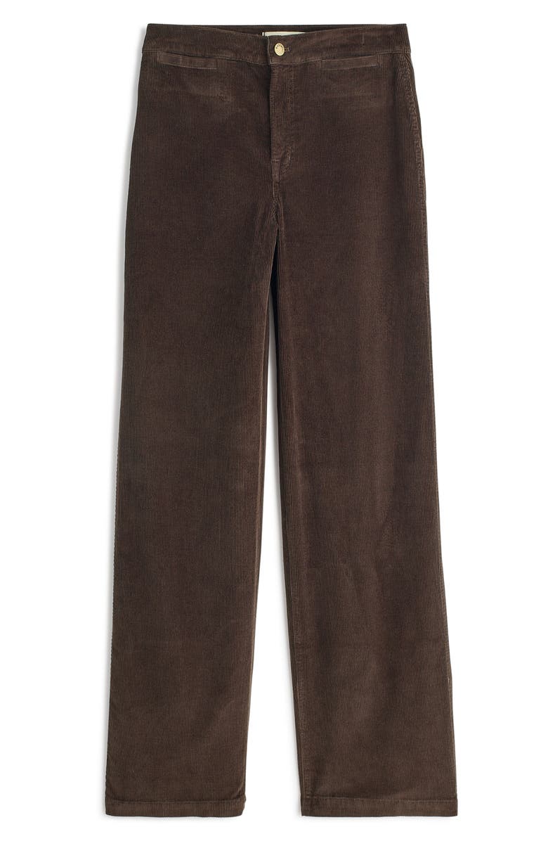 Madewell The Emmett Wide Leg Full Length Corduroy Pants: Welt Pocket Edition, Alternate, color, Dark Carob