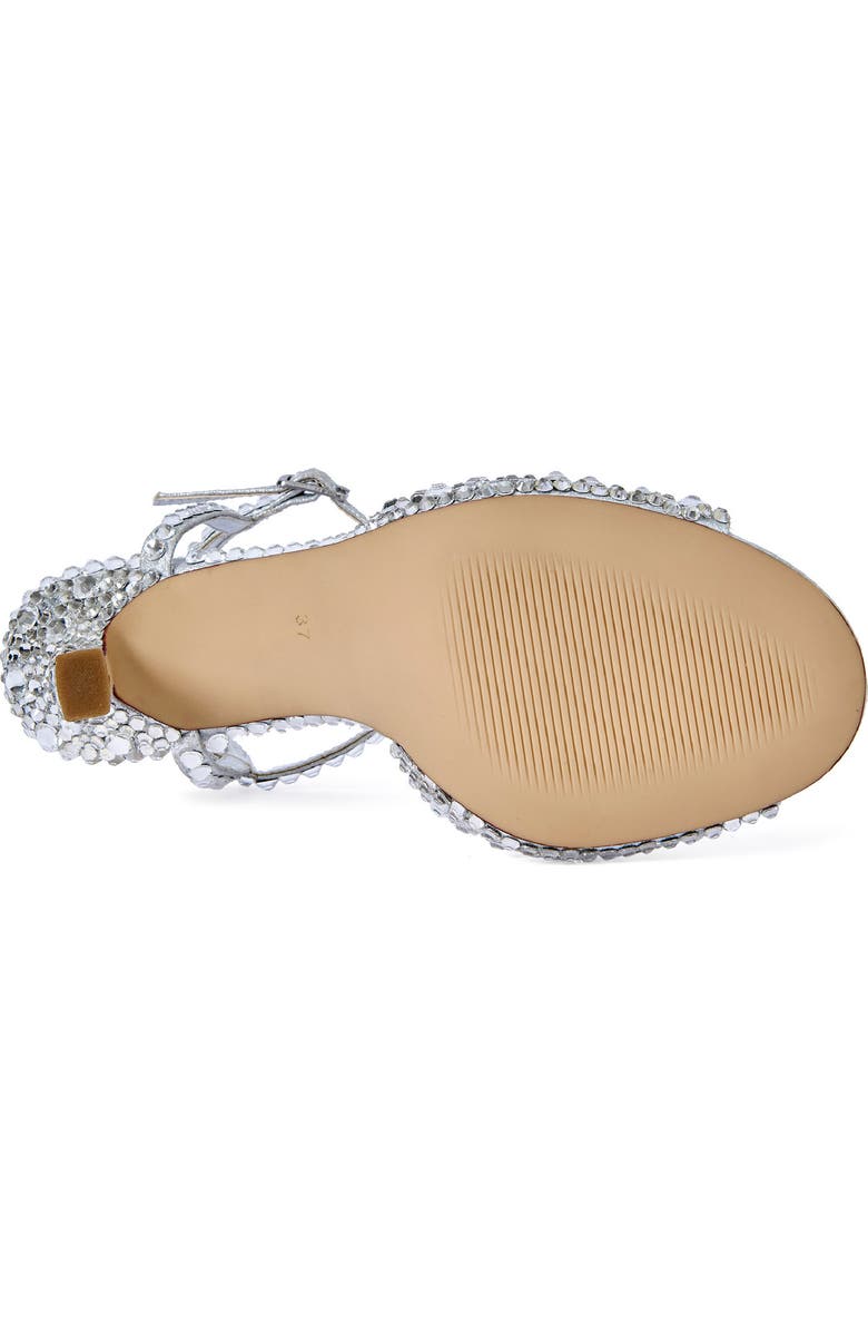 AZALEA WANG Odilie Crystal Studded Ankle Strap Sandal, Alternate, color, Silver