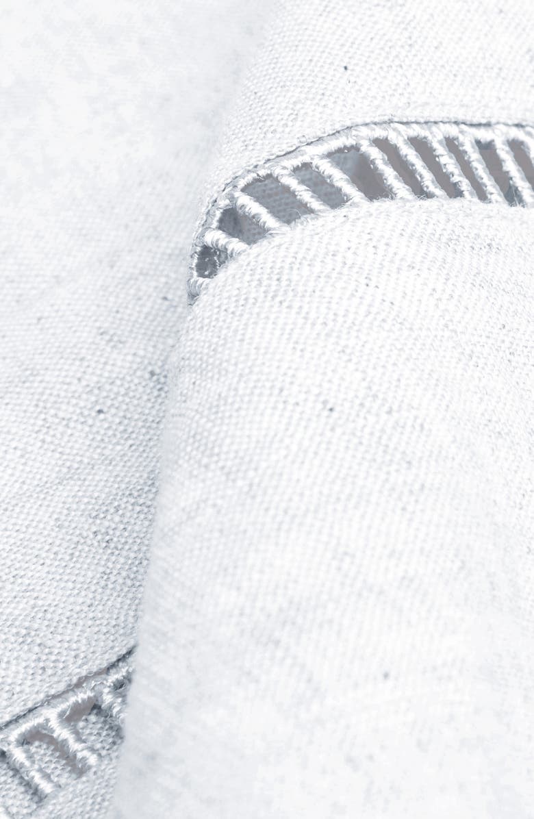 MELANGE HOME Linen Ladder Trim Pillowcase - Set of 2, Alternate, color, White