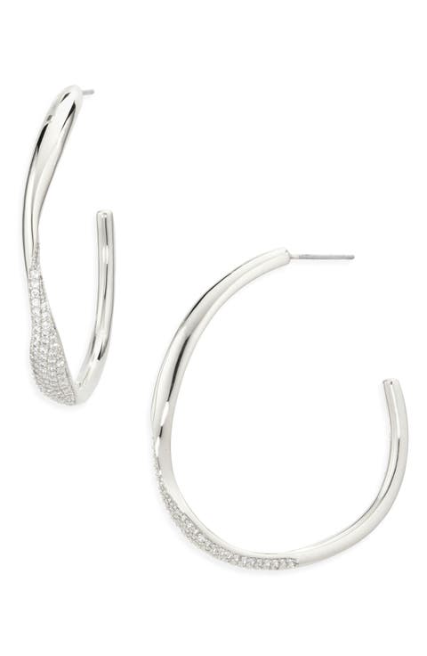 Large Alma Ribbon Hoop Earrings