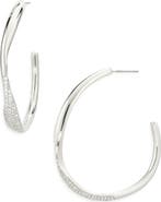 Nadri Large Alma Ribbon Hoop Earrings