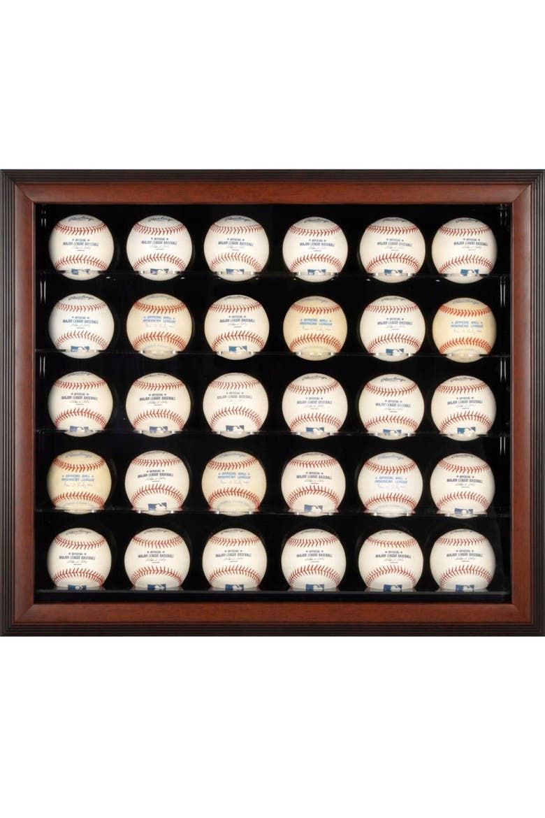 Brown Framed 30-Ball Display Case, Main, color, Brown