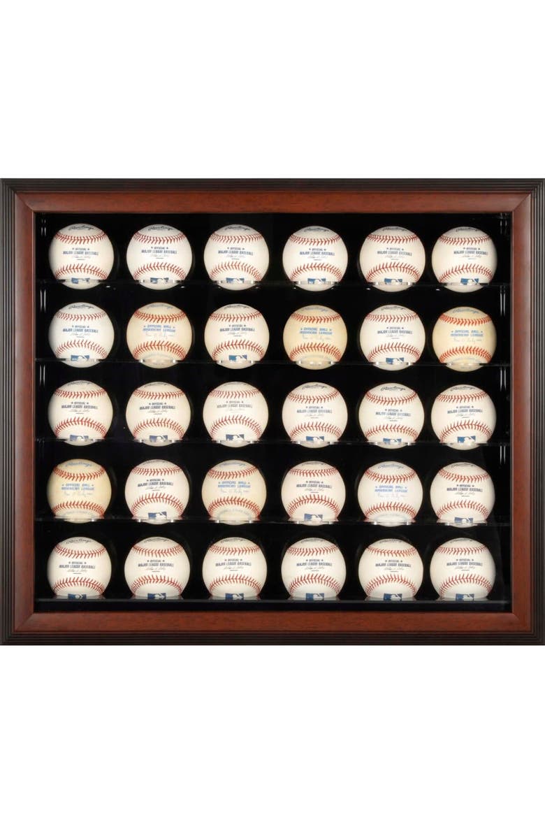 FANATICS AUTHENTIC Brown Framed 30-Ball Display Case, Main, color, 