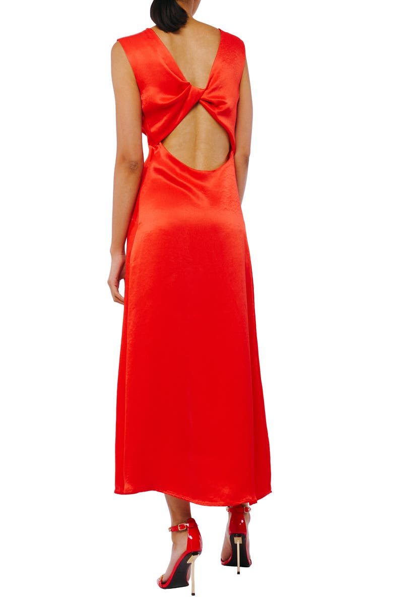 CIEBON Penny Back Cutout Satin Gown, Alternate, color, 