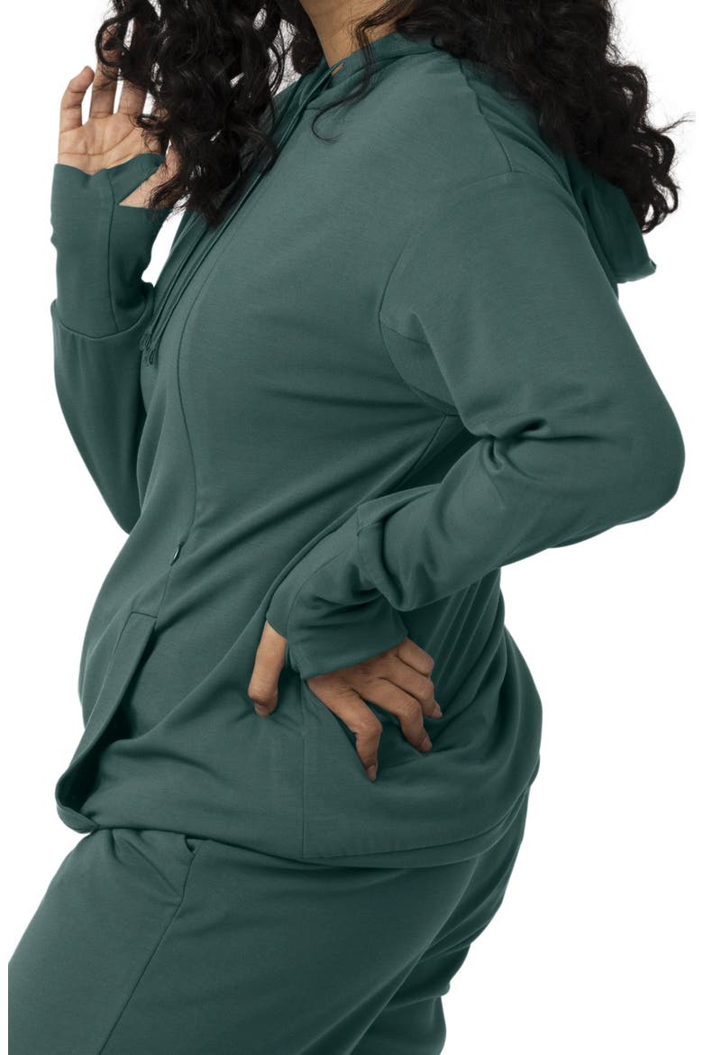 Maternity & Nursing Hoodie, Alternate, color, EVERGREEN
