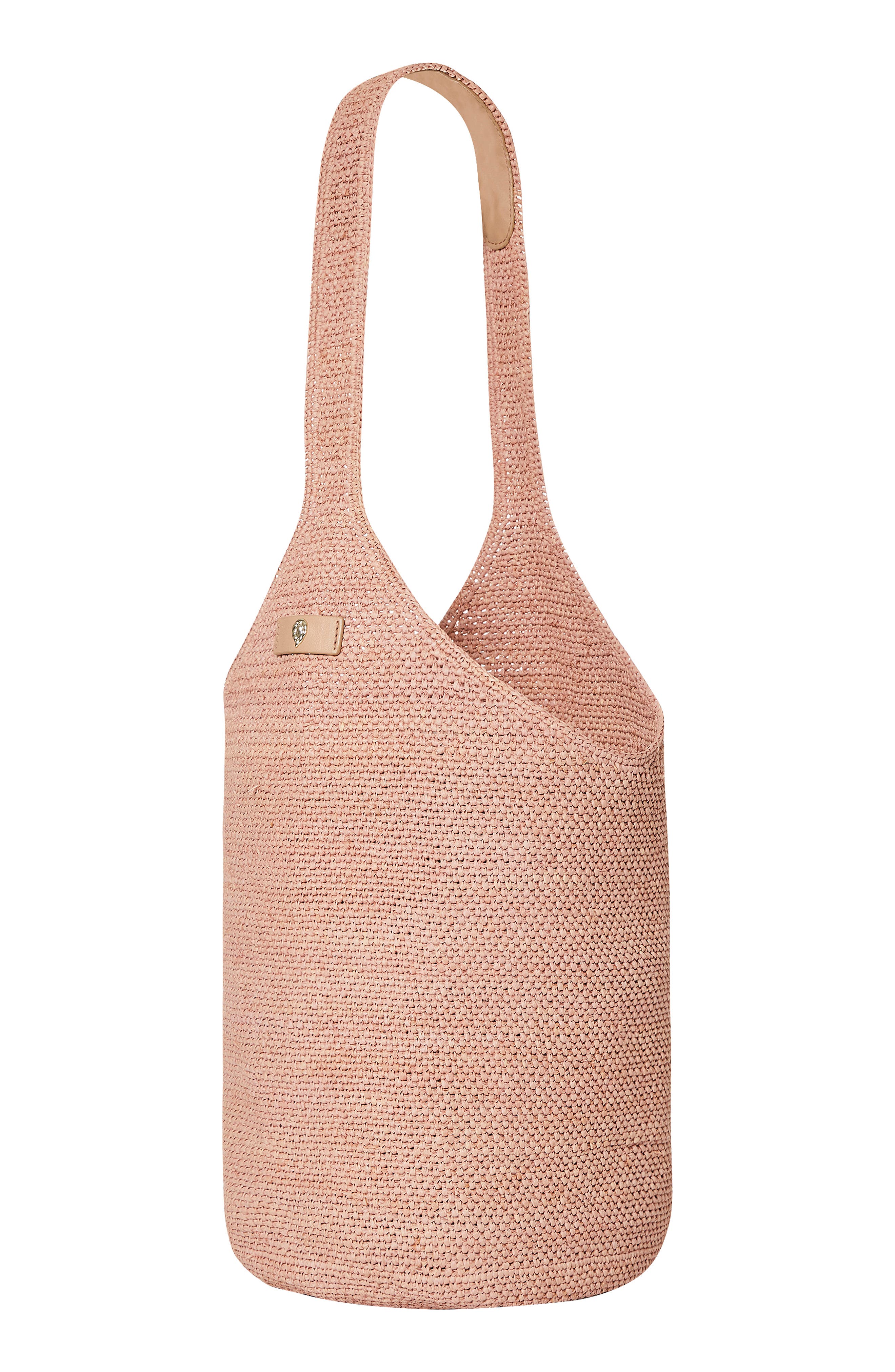 Helen Kaminksi Carillo Woven Raffia Sac Bucket Bag, Alternate, color, LIGHT MUSK/ BISCUIT