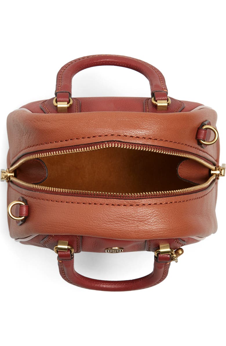 COACH Marleigh 20 Colorblock Goatskin Leather Satchel, Alternate, color,