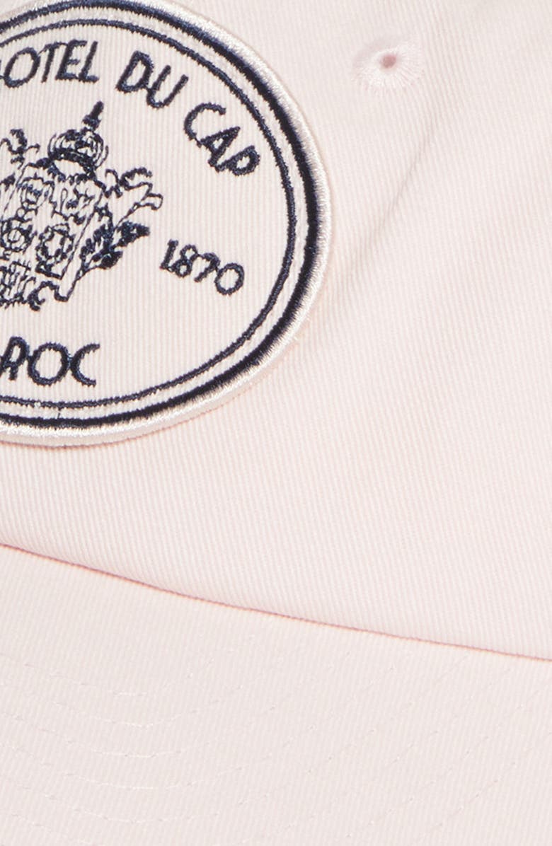 Sporty & Rich Eden Crest Cotton Twill Baseball Cap, Alternate, color, Pink Dolphin