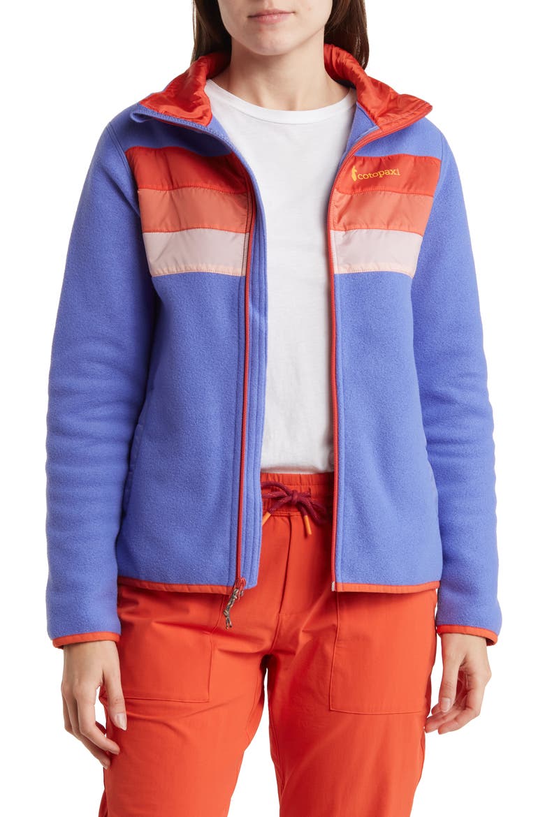 Teca Water Repellent Fleece Jacket, Main, color, HYPERSPACE