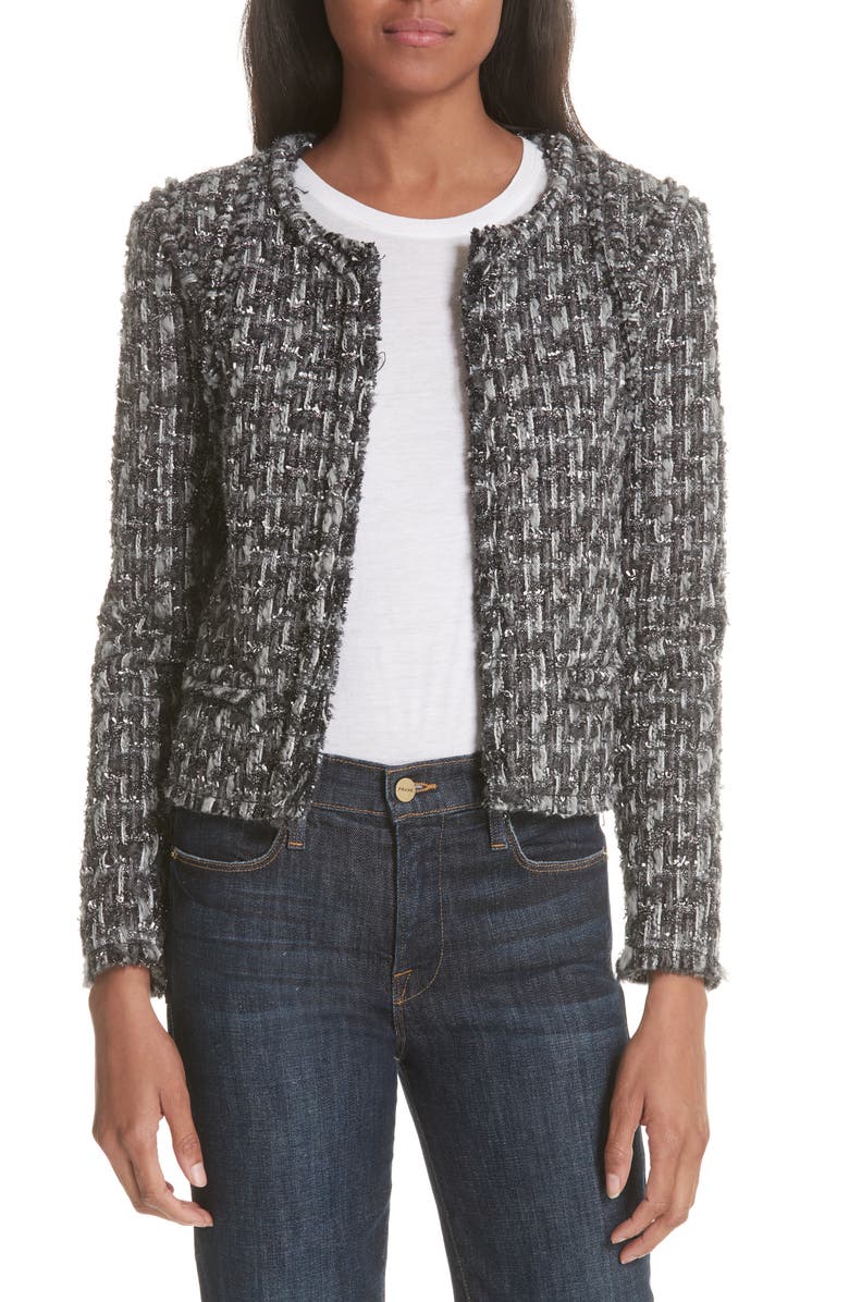 IRO Metallic Tweed Jacket, Main, color,