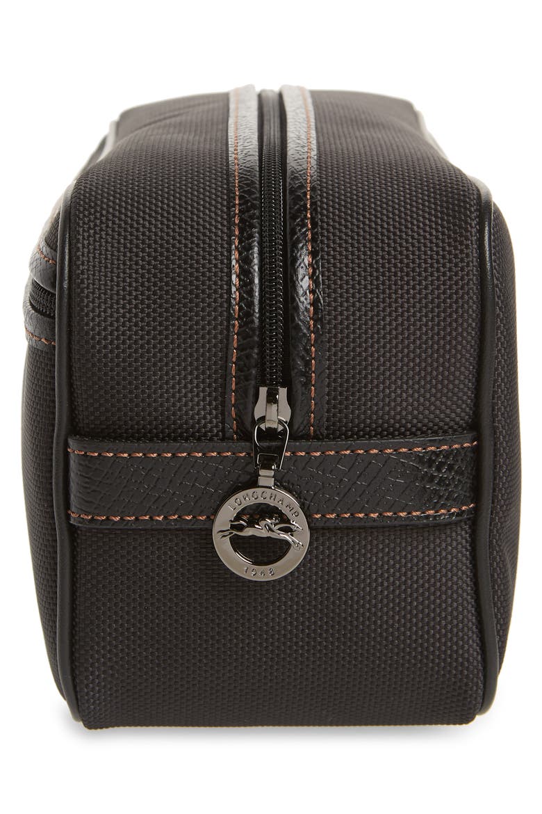 Boxford Canvas & Leather Cosmetics Case, Alternate, color, BLACK