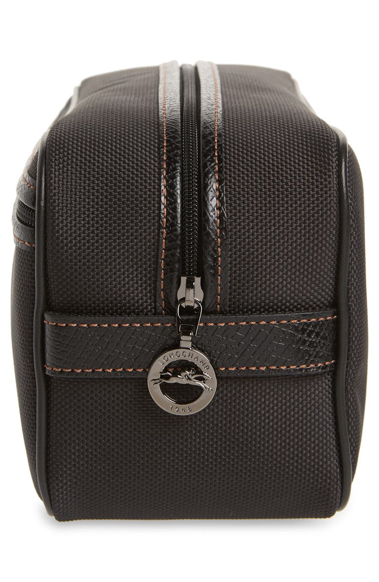 Longchamp Boxford Canvas & Leather Cosmetics Case, Alternate, color, 