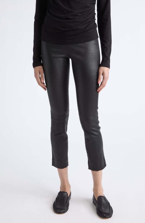 Leather Crop Leggings