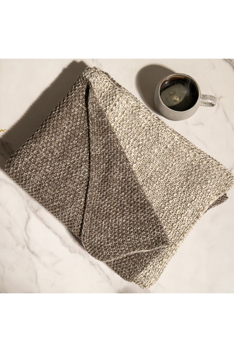 Zac Organic Cotton Throw Blanket, Main, color, Dark brown