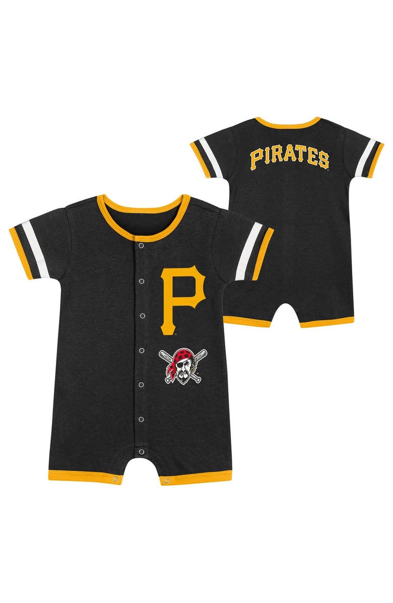 Outerstuff Infant Black Pittsburgh Pirates Double Hit Coverall 2-Piece Set, Main, color,