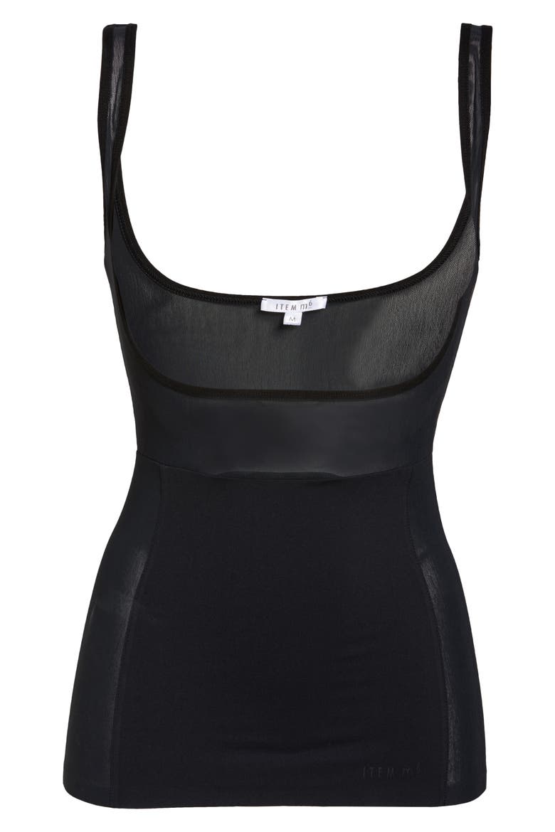 Open Bust Tank Top, Alternate, color, BLACK