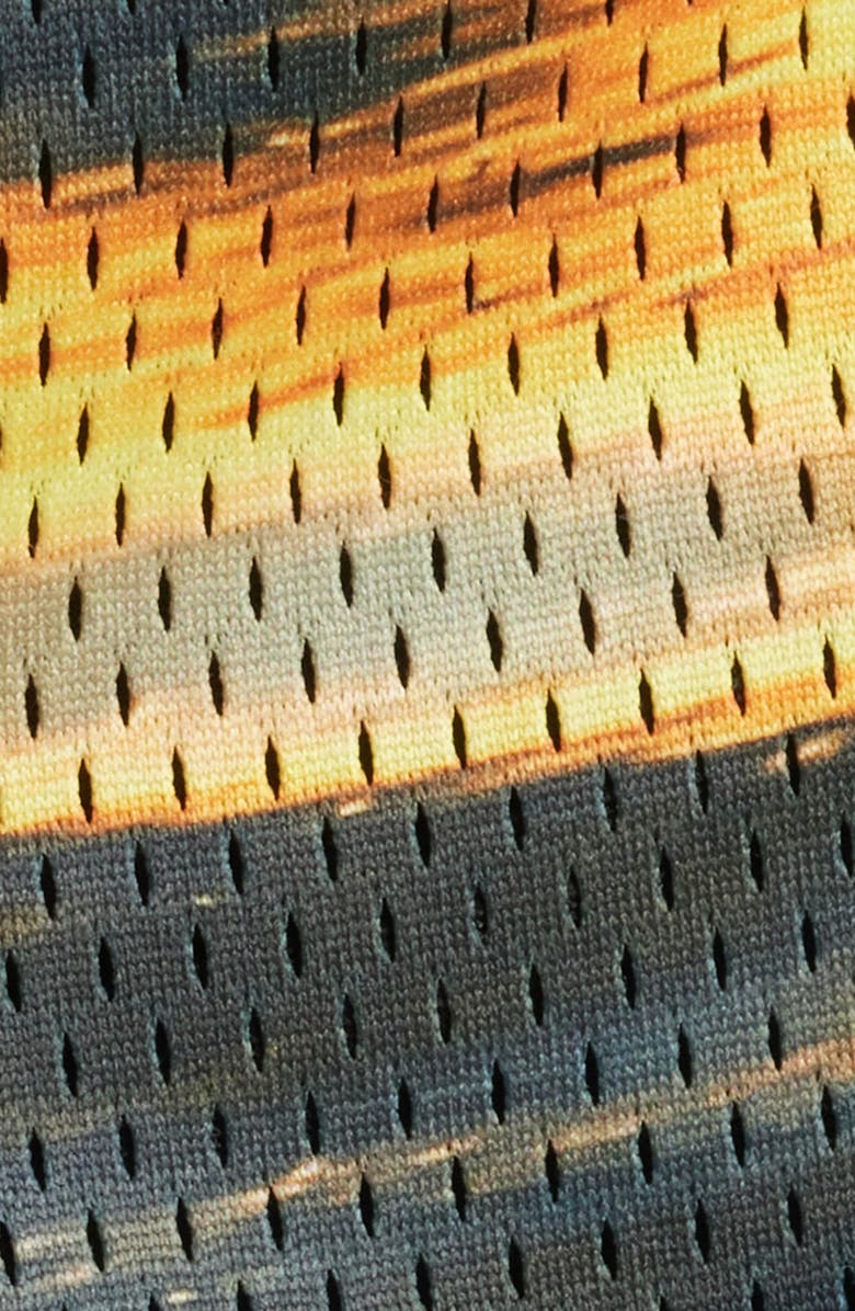 OVERTIME Splash Mesh Shorts, Alternate, color, Yellow