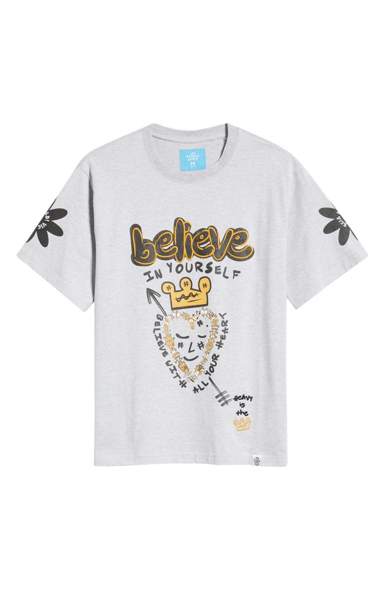 VIC GARCIA WORLD Believe in You Embroidered Graphic T-Shirt, Main, color,