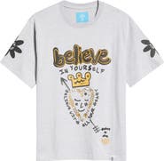 VIC GARCIA WORLD Believe in You Embroidered Graphic T-Shirt