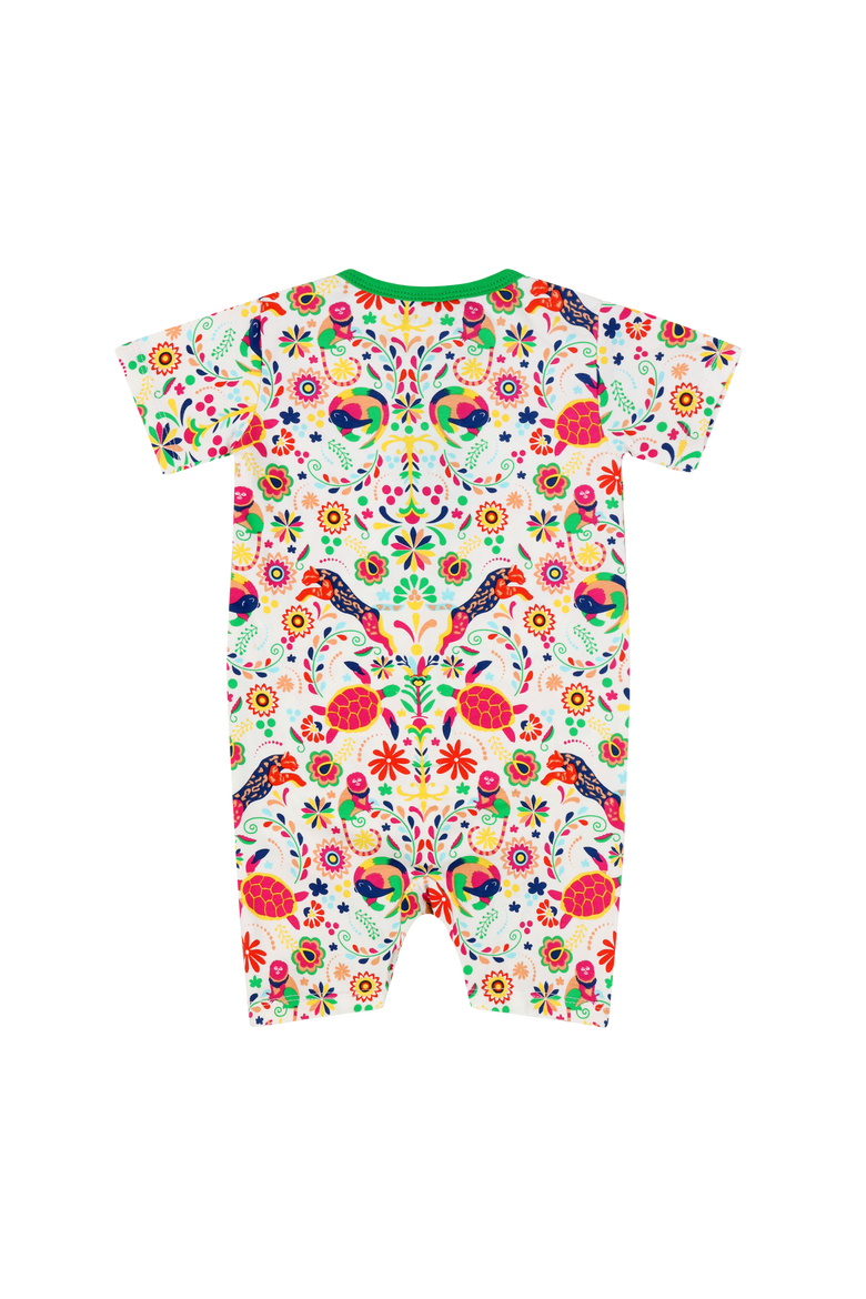 Suave Baby Romper, Main, color, Animal Arabesque