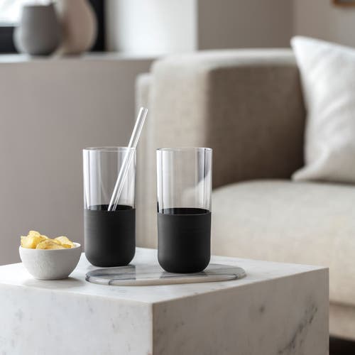 Villeroy & Boch Manufacture Rock Highball Set Of 4 In Clear