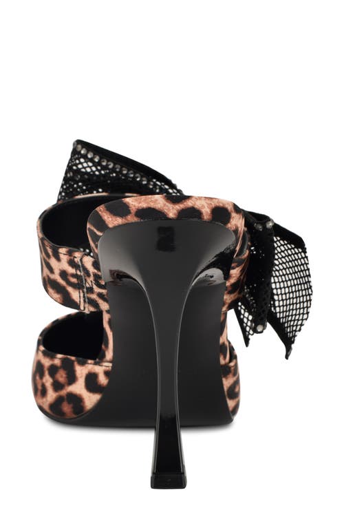 Nine West Bowey Pointed Toe Mule In Animal Print