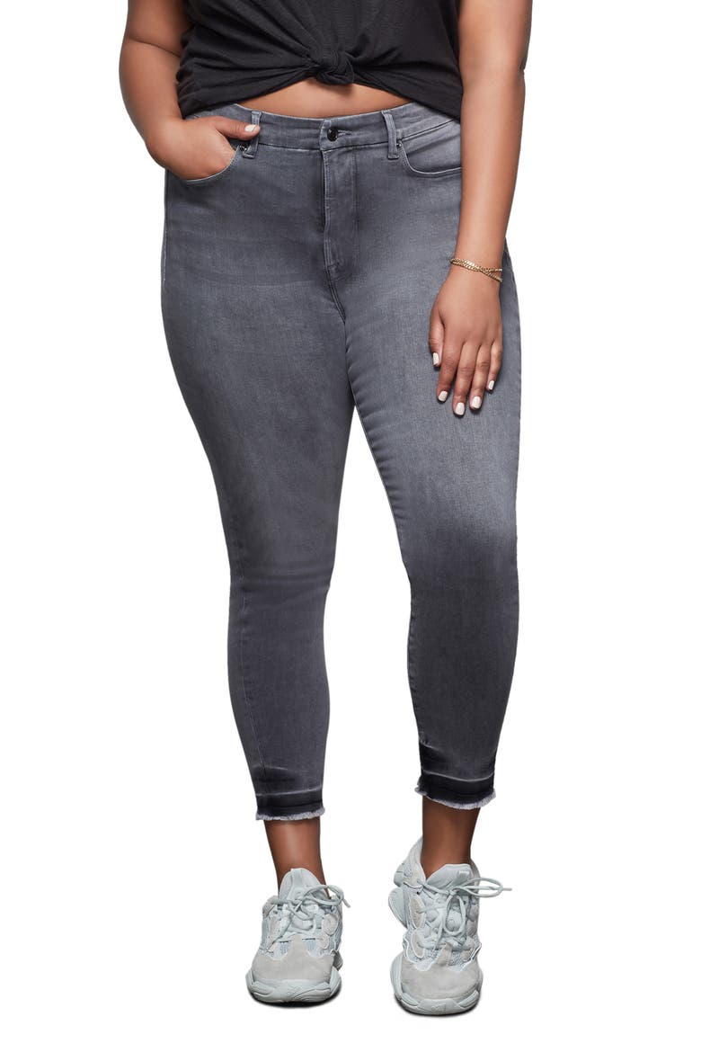 Good Legs Raw Hem Crop Skinny Jeans, Alternate, color, BLACK071