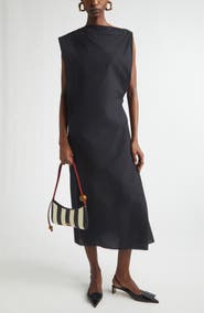 Jacquemus La Robe Drap Asymmetric Midi Dress