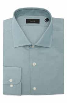 Vince Classic Button Front Long Sleeve Cotton Dress Shirt