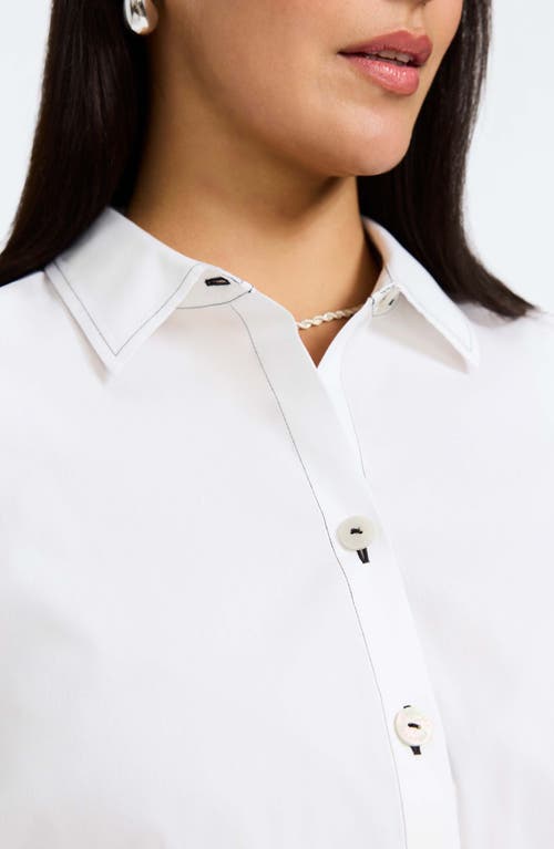 Foxcroft Kelly Button-up Shirt In White