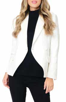 GIBSONLOOK Double Breasted Bouclé Blazer